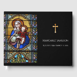 Catholik Virgin Mary Jesus Funeral Memorial Gästböcker
