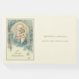 Catholik Virgin Mary Jesus Memorial Funeral Gästböcker