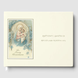 Catholik Virgin Mary Jesus Memorial Funeral Gästböcker