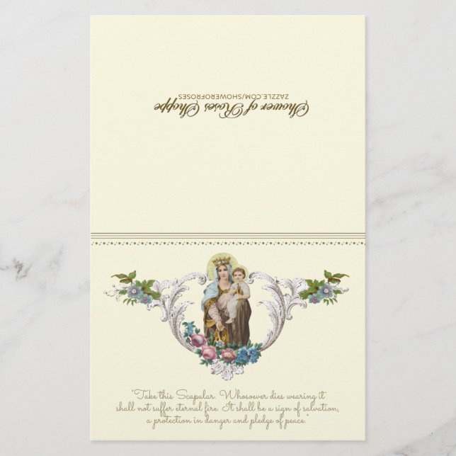 Catholik Virgin Mary Jesus Mount Carmel Religiösa (Framsida)