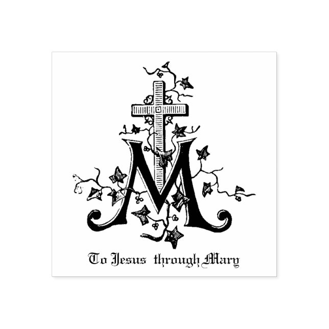 Catholik Virgin Mary Marian Symbol Stämpel (Tryck)