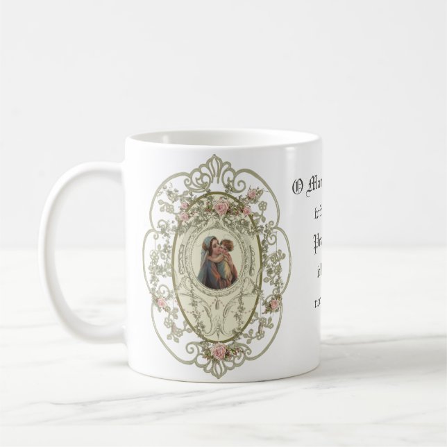 Catholik Virgin Mary Prayer Jesus Religiösa Kaffemugg (Vänster)
