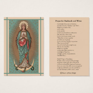 Catholik Virgin Mary Prayer Make & Wives Visitkort