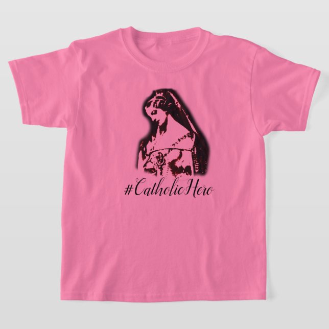 #CatholikHero Isabella Tee (Girls) (Laydown)
