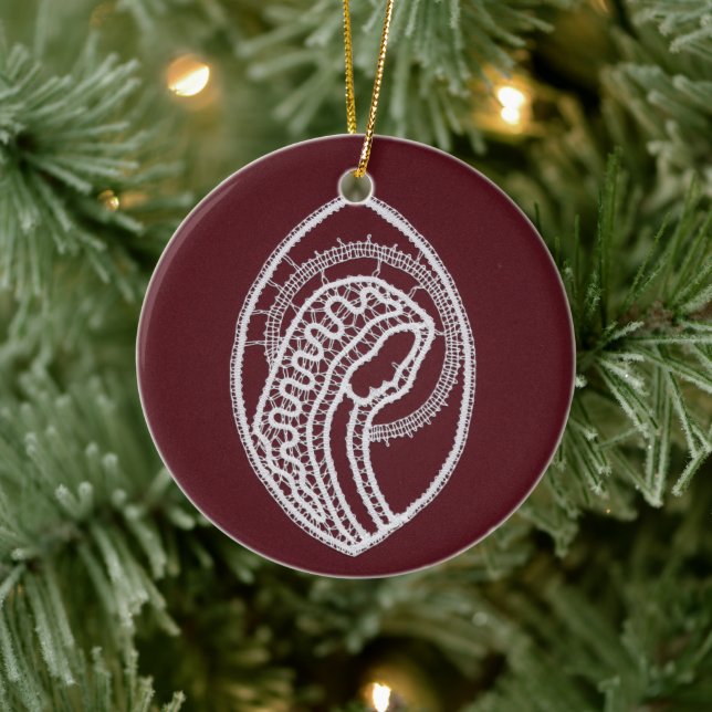 Catholique Blsed Virgin Mary, snöre Julgransprydnad Keramik (Träd)