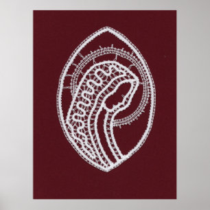 Catholique Blsed Virgin Mary, snöre Poster