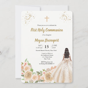 Catholique Girl Communion Inbjudningar