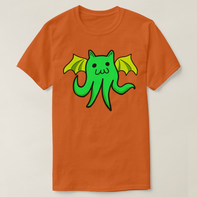 Cathulu Cute Kawaii Cthulhu Cat T Shirt (Design framsida)
