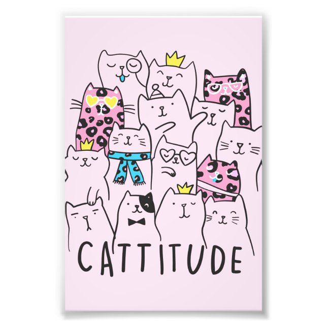 Cathy Cute Cat, Lover Gift, Lover Gift Fototryck (Framsidan)