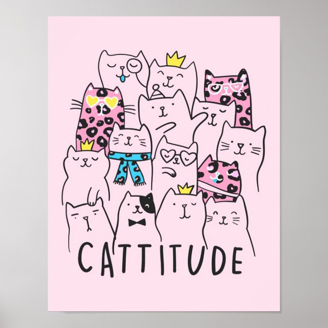 Cathy Cute Cat, Lover Gift, Lover Gift Poster (Framsidan)