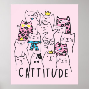 Cathy Cute Cat, Lover Gift, Lover Gift Poster