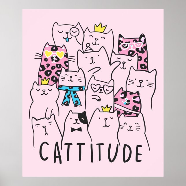 Cathy Cute Cat, Lover Gift, Lover Gift Poster (Framsidan)