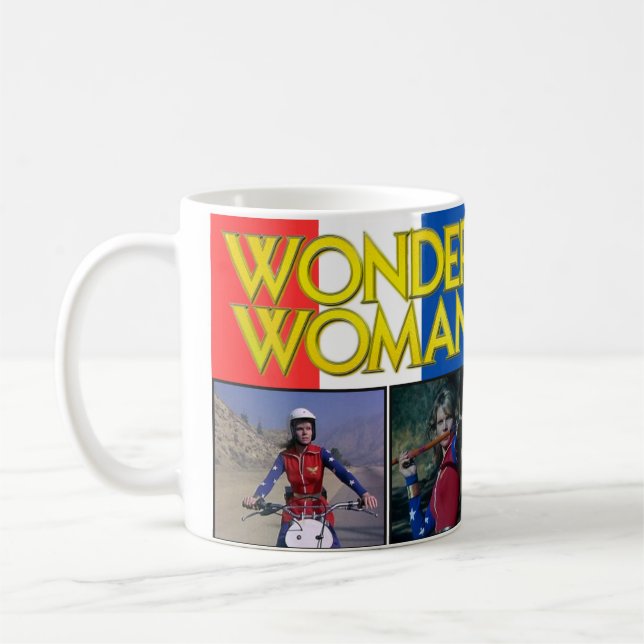 Cathy Lee Crosby Wonder Woman Kaffemugg (Vänster)