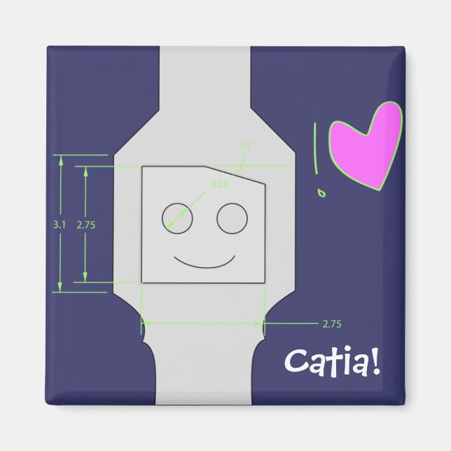 Catia Modeling Magnet (Framsidan)