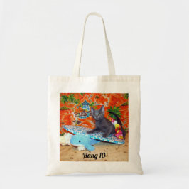 Catianas Surfing Äventyr Cat / Kitten Tote Bag Tygkasse