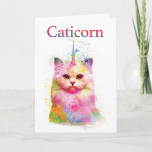 Caticorn Birthday Kort