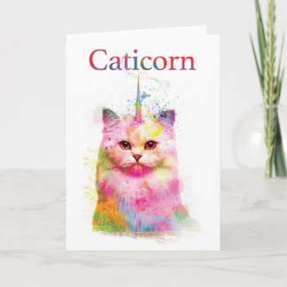 Caticorn Birthday Kort