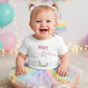 Caticorn Cat Meow-Gical baby namn T Shirt
