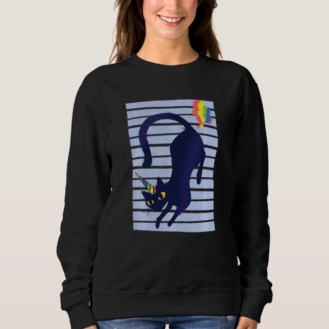 Caticorn Cat Unicorn T Shirt (Framsida)