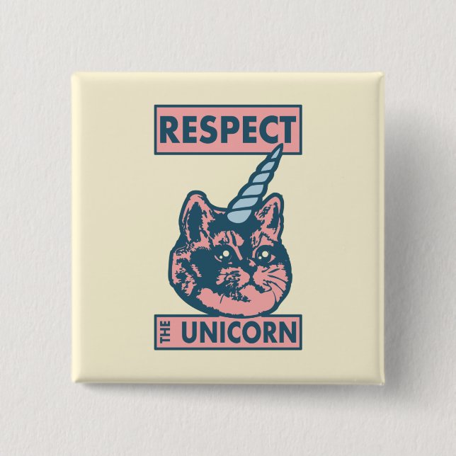 Caticorn Cute Heavy Breathing Knapp (Framsida)