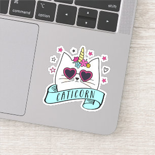 Caticorn Cute Kawaii Unicorn Cat Klistermärken