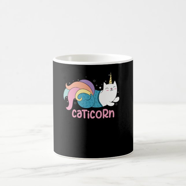 Caticorn Cute Unicorn Sjöjungfru Mix Kaffemugg (Center)