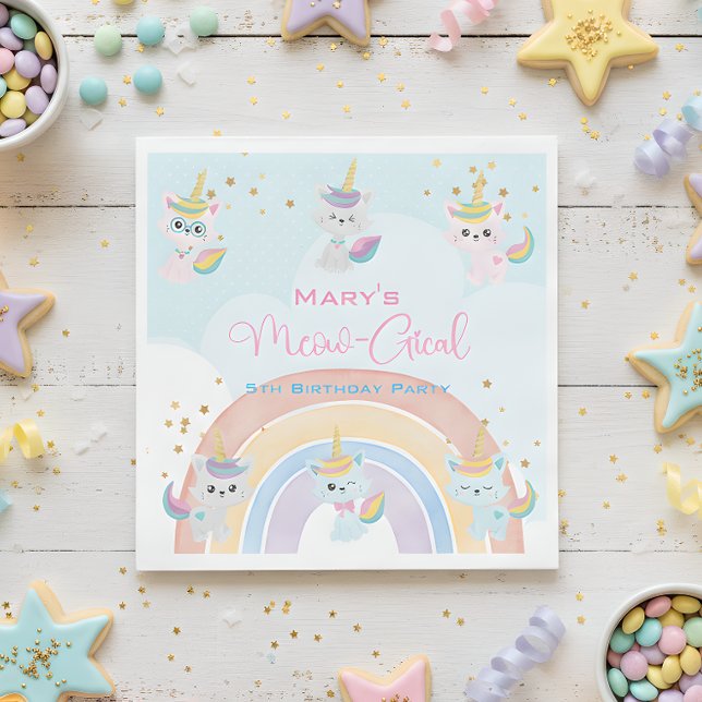 Caticorn Meow-Gical Birthday Pappersservett (Skapare uppladdad)