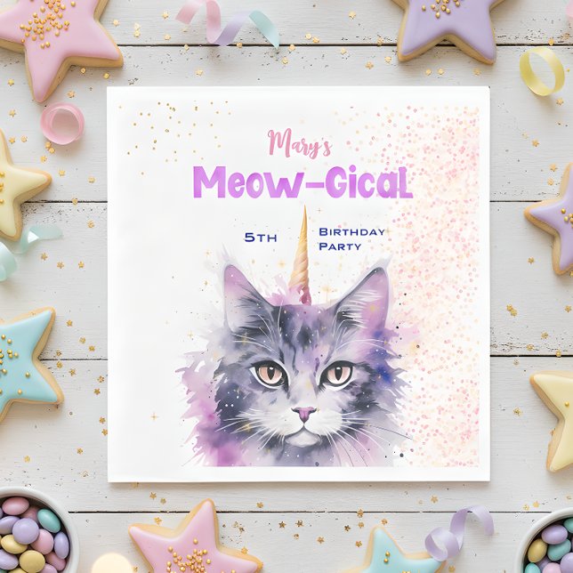 Caticorn Meow-Gical Birthday Pappersservett (Skapare uppladdad)