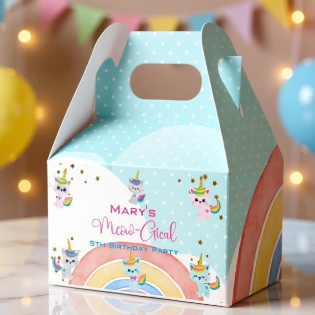 Caticorn Meow-Gical Birthday Presentaskar (Skapare uppladdad)