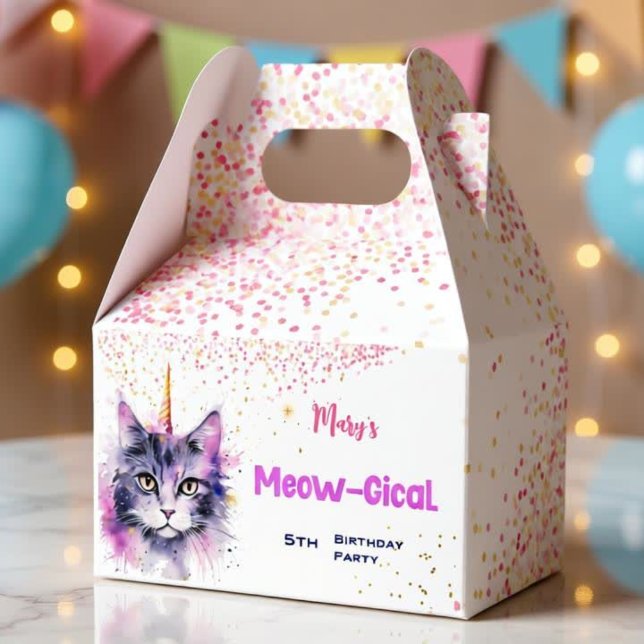 Caticorn Meow-Gical Birthday Presentaskar (Skapare uppladdad)