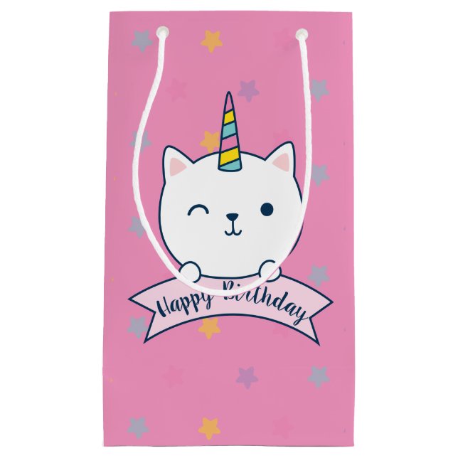 Caticorn | Presentpåse | Rosa (Framsidan)