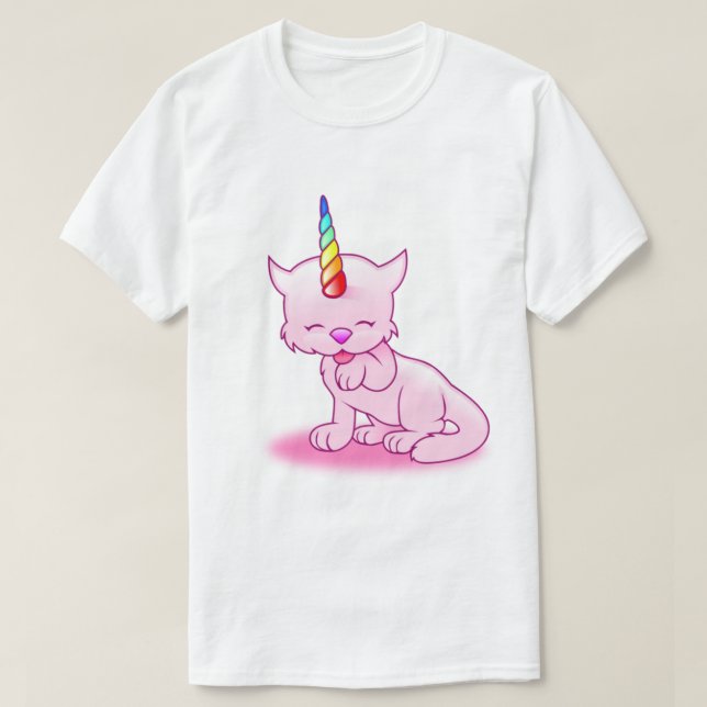 CATICORN RAINBOW CAT UNICORN T SHIRT (Design framsida)