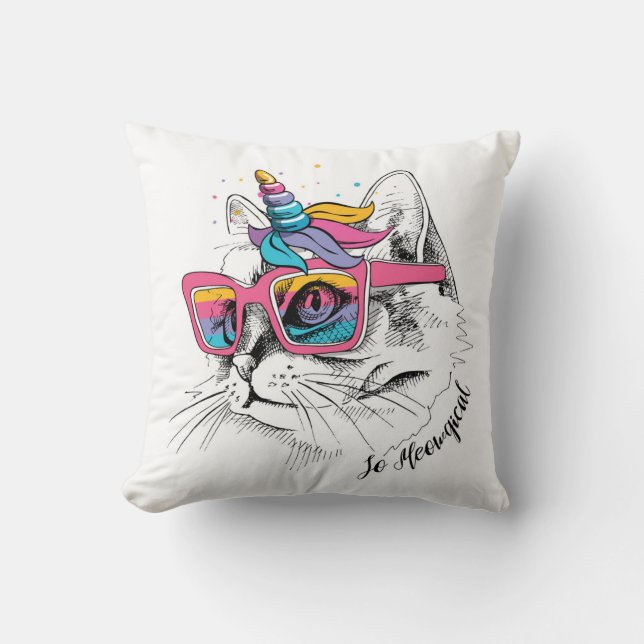 Caticorn | så Meowgical Kudde (Framsida)