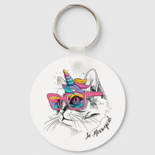 Caticorn så Meowgical Nyckelring