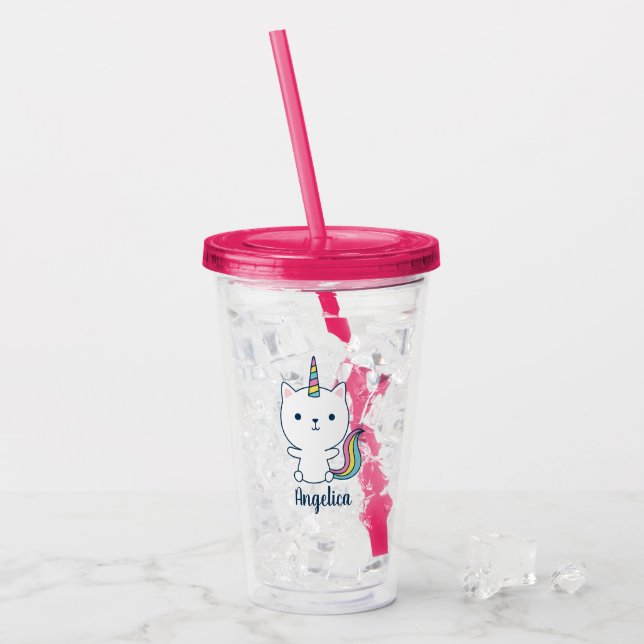 Caticorn | VATTENFLASKA | Take Away Mugg (Framsida Ice)