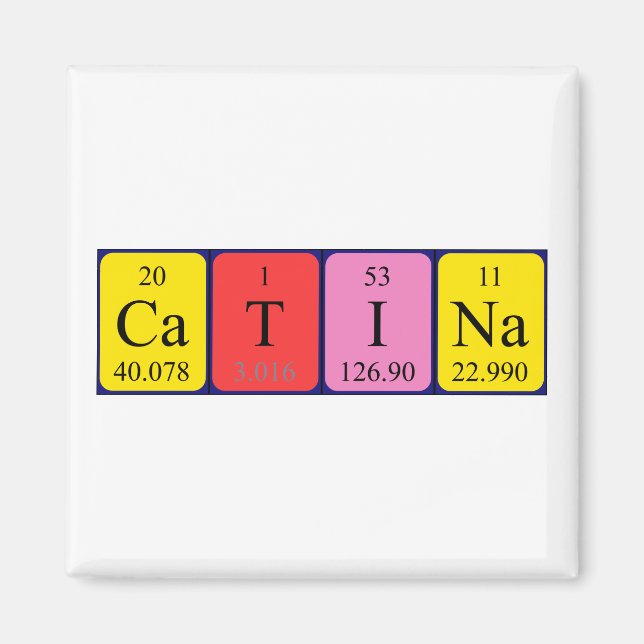 Catina periodisk bord namn magnet (Framsidan)