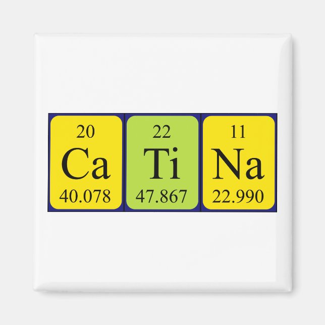Catina periodisk bord namn magnet (Framsidan)
