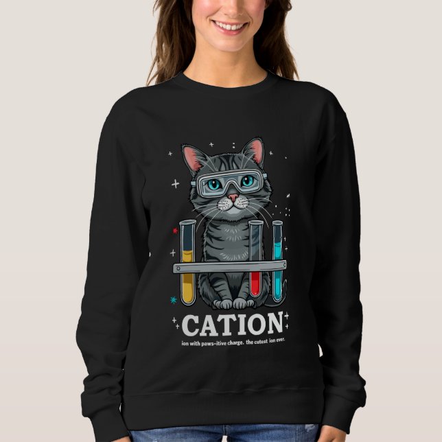 Cation Cat Chemist Funny Science Meme Cats Chemist T Shirt (Framsida)
