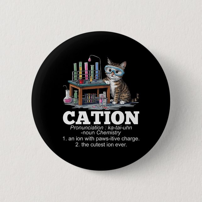 Cation Chemistry Humor Science Teacher Cat Pun Rol Knapp (Framsida)