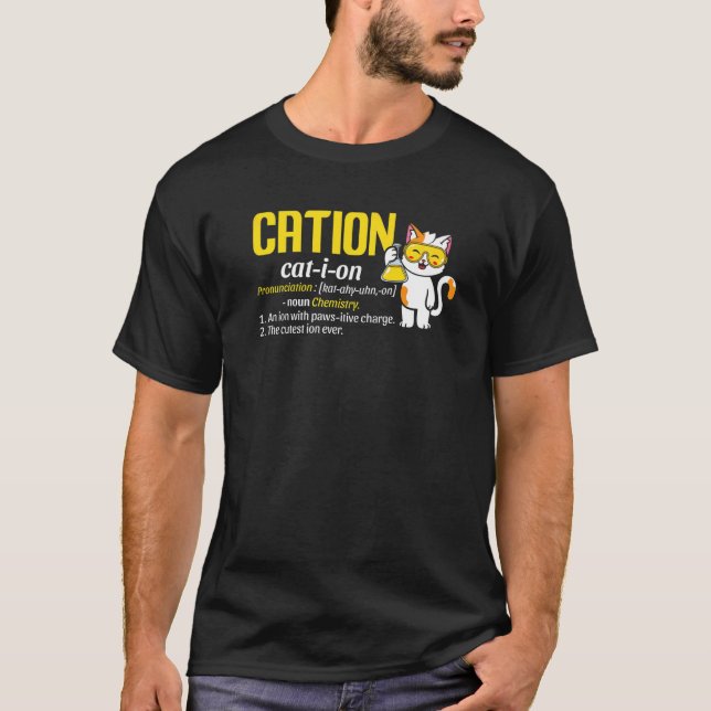 Cation Cute Science Cat Pawsitive Chemistry Teache T Shirt (Framsida)