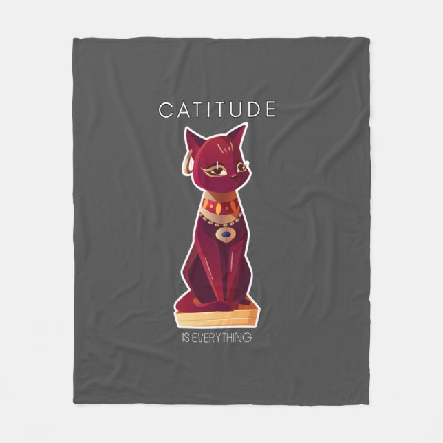 CATITUDE är allt Fleecefilt (Framsidan)