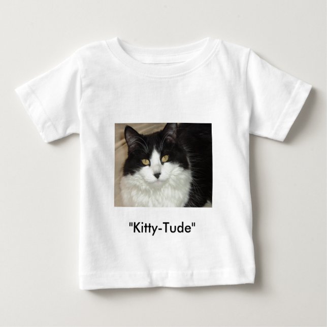 Catitude Cat with an Attitude Tee Shirt (Framsida)
