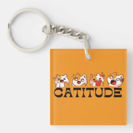 Catitude Minnen – Meow Humör Nyckelring 🐾