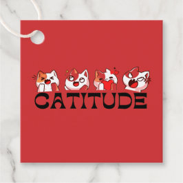 Catitude Presenttaggar – Fyra Kawaii Kattdesigns � Gåvor Etiketter