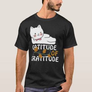 Catitude thanksgiving cat t shirt