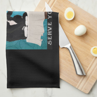 Catitude Tuxedo Cat Coffee Company Funny Tuxedo Kökshandduk