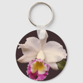 Catleya Orchid Keychain Nyckelring