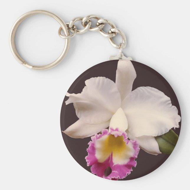 Catleya Orchid Keychain Nyckelring (Framsidan)