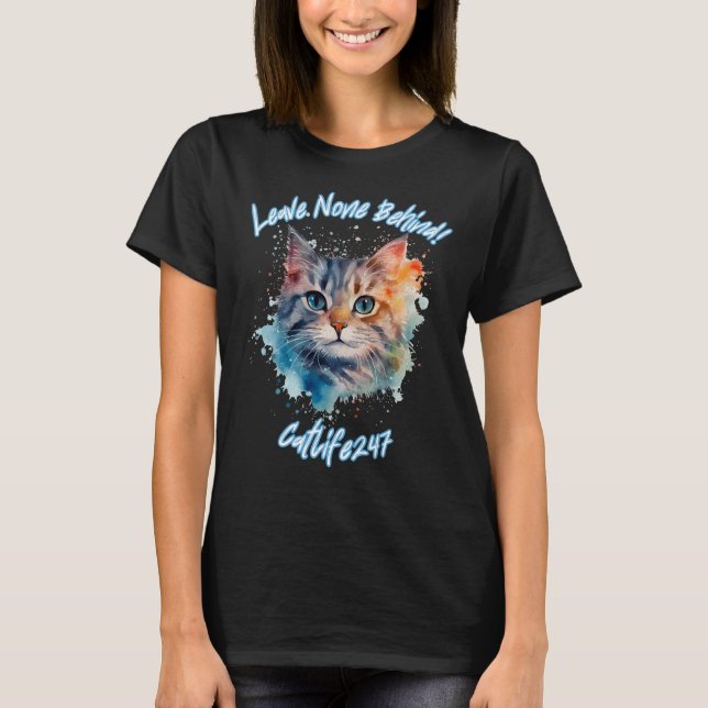 Catlife247 Cat Rädding T-Shirt (Framsida)