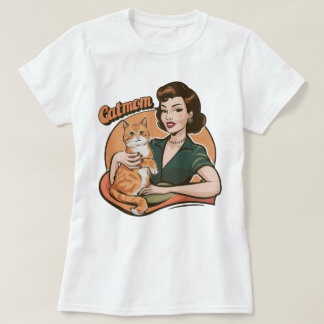 Catmamma Cat Retro Vintage T-shirt ginger cat